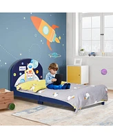 Gouun Kids Upholstered Platform Bed with Headboard and Footboard