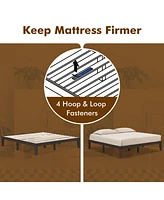 Gouun 14 Inch King Size Wood Platform Bed Frame