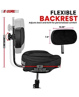 5 Core Drum Throne with Backrest Thick Padded Adjustable Guitar Stool Motorcycle Style Saddle Music Chair Seat for Adult Drummers