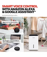 Honeywell 2024 New! 25-Pint Energy Star Smart Dehumidifier with WiFi and Alexa Voice Control for 1,500 Sq Ft – Laundry Mode, Auto-Comfort Mode