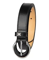 Sam Edelman Leather-Inset Harness Buckle Belt