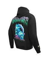 Freeze Max Men's Black Rick And Morty Rockstar Loose Fit Pullover Hoodie