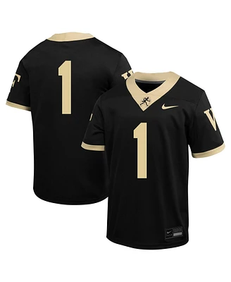 Nike Big Boys and Girls 1 Black Wake Forest Demon Deacons Untouchable Football Jersey