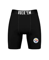 Rock 'Em Men's Pittsburgh Steelers Primary Crew Socks Boxer Briefs Combo Pack