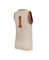 Nike Big Boys and Girls 1 Natural Texas Longhorns Retro Replica Basketball Jersey