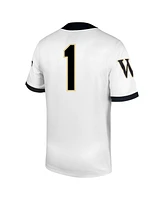 Nike Men's 1 White Wake Forest Demon Deacons Untouchable Football Jersey