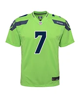 Nike Big Boys and Girls Geno Smith Neon Green Seattle Seahawks Alternate Player Game Jersey