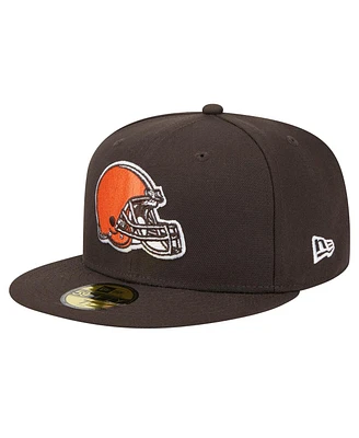 New Era Men's Brown Cleveland Browns Main 59FIFTY Fitted Hat