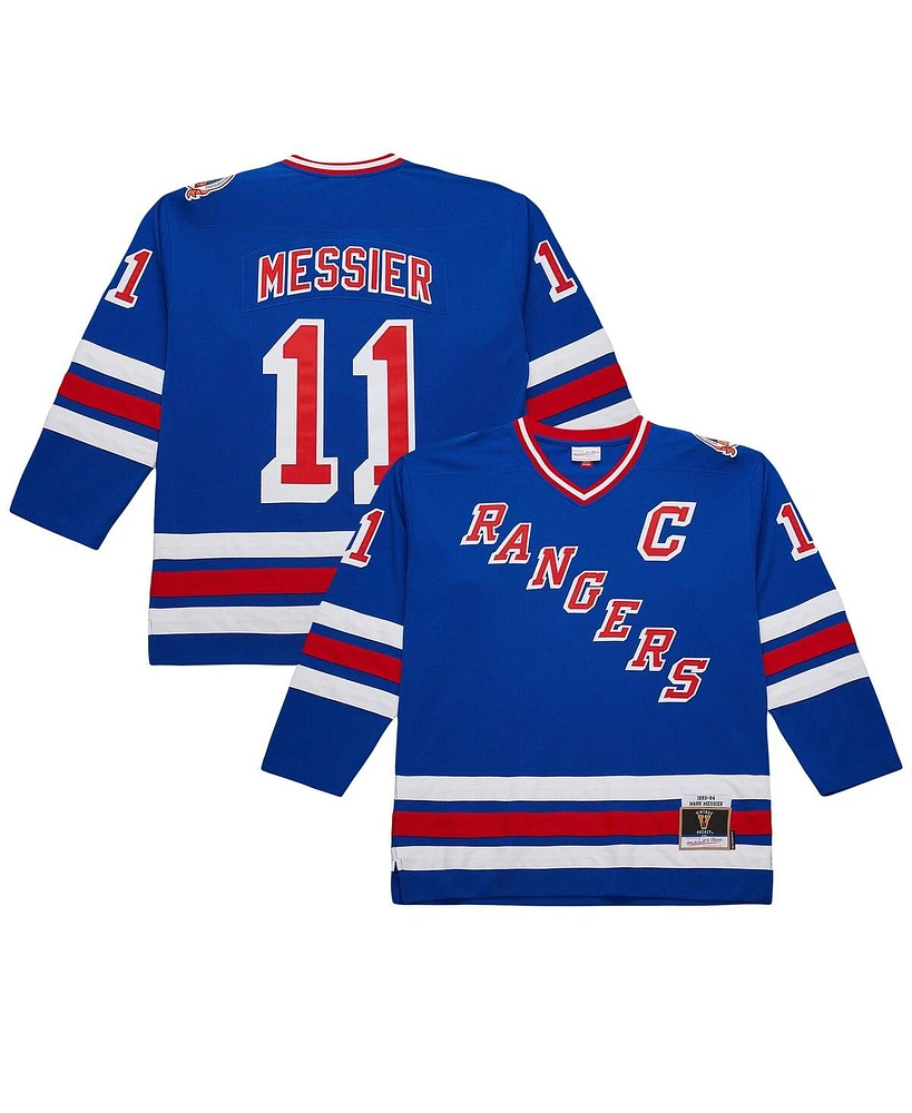 Mitchell & Ness Men's Mark Messier Blue New York Rangers Big Tall 1993/94 Line 2.0 Jersey