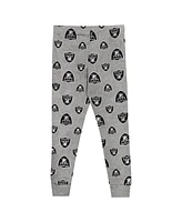 Outerstuff Big Boys and Girls Las Vegas Raiders Long Sleeve T-Shirt and Pants Sleep Set