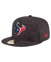 New Era Men's Black Houston Texans Geo 59FIFTY Fitted Hat