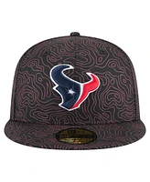 New Era Men's Black Houston Texans Geo 59FIFTY Fitted Hat