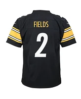 Nike Big Boys and Girls Justin Fields Black Pittsburgh Steelers Team Game Jersey