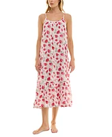 Roudelain Women's Printed Tiered Hem Nightgown