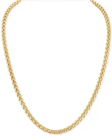 Esquire Men's Jewelry 2-Pc. Set Wheat Link Chain Necklace & Matching Bracelet, Sterling Silver or 14k Gold-plated Silver, Exclusively