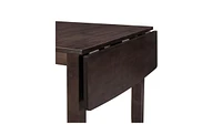 3-Piece Wood Drop Leaf Breakfast Nook Dining Table Set with 2 X-back Chairs for Small Places