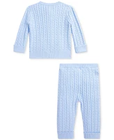 Polo Ralph Lauren Baby Mini-Cable Cardigan & Pant Set