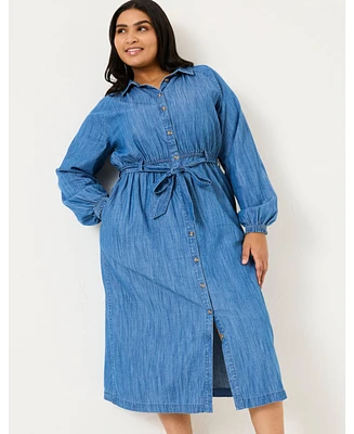 FatFace Plus Abi Denim Midi Dress