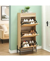 gaomon Rattan Shoe Storage Cabinet