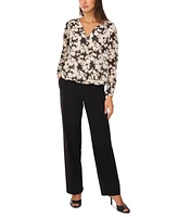 Vince Camuto Women's Faux-Wrap Long-Sleeve Top