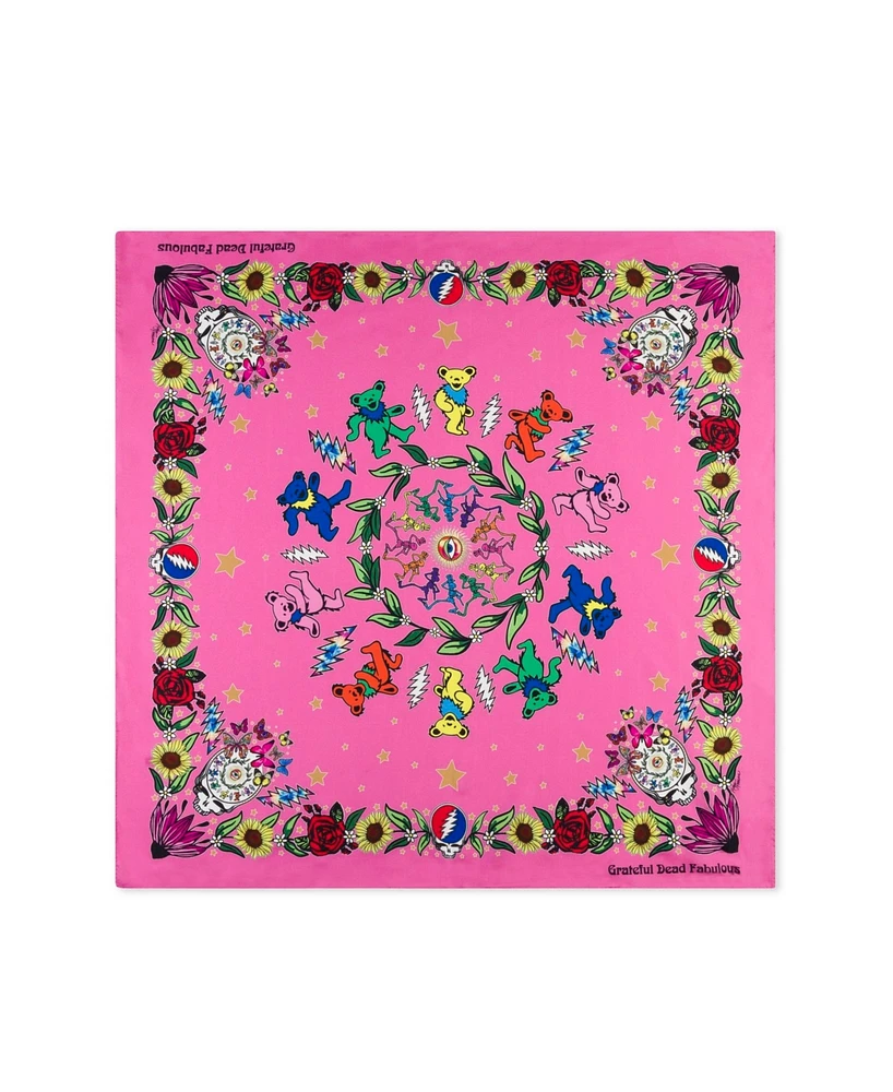 Meghan Fabulous Grateful Dead Floral Silk Scarf