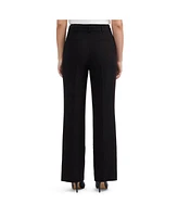 Ellen Tracy Women's Straight Leg Pant with Satin Waistband