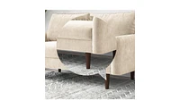 Slickblue Round Arm Loveseat for Elegant and Comfortable Living Room Seating