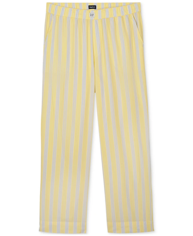 Gap Women's Striped Poplin Pajama Pants, Exclusively at Macy's