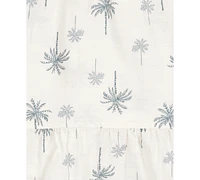 Carter's Toddler Girls Cotton Palm Tree Floral Top & Shorts, 2-Piece Set