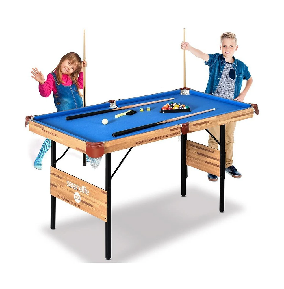 SereneLife 54'' Portable Foldable Pool Table With Accessory Kit