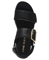 Anne Klein Women's Evanti Buckle Double Strap Sporty Sandals