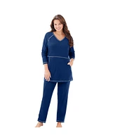 Dreams & Co. Women's Plus 2-Piece Lounge Set