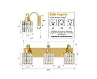 gaomon Modern Crystal Bathroom Vanity Lights Gold Bathroom Light Fixtures Crystal Vanity Shower Lights Over Mirror