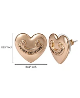 Juicy Couture Heart Stud Earrings with Iconic Logo