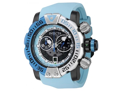 Invicta Men's 44848 Sea Hunter Quartz Chronograph White, Light Blue, Transparent Dial Watch