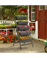 Slickblue 5-Tier Vertical Garden Bed for Space-Saving and Efficient Plant Growth