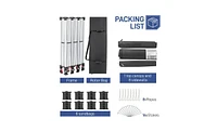 Slickblue Frame with 8 Sandbags and Tugboat Bag Folding Shed for Portable Storage and Outdoor Protection