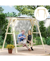 Outsunny 660lbs Porch Swing Frame, Swing Chair Sd Only for Diy Painting