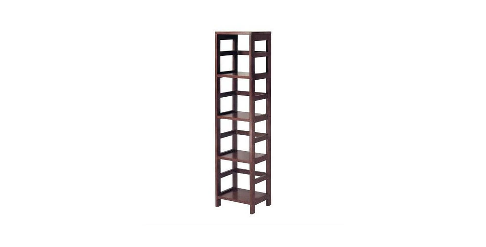 Slickblue Narrow 4-Shelf Contemporary Shelving Unit for Stylish Storage and Organization