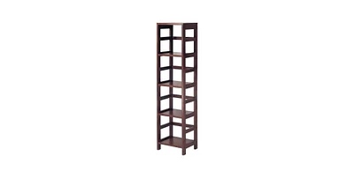 Slickblue Narrow 4-Shelf Contemporary Shelving Unit for Stylish Storage and Organization