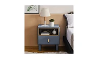 Slickblue Single Drawer Bedside Table for Bedroom Storage and Simple, Modern Design