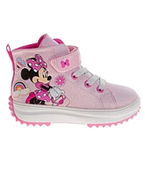 Disney Toddler and Little Kids Minnie Mouse High Top Platform Sneakers
