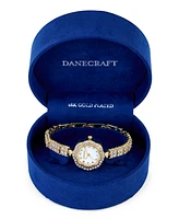 Danecraft Women's 18K Fine Gold Plated Analog Watch