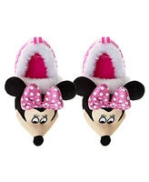 Disney Toddler and Little Girls Minnie Mouse Dual Sizes Slippers