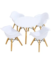 Gouun 5 Piece Kids Modern Round Table Chair Set