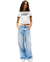 Tommy Jeans Women's Slim Logo Ringer T-Shirt