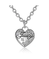 Juicy Couture Silver-Tone Heart Pendant Necklace