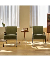 Lovmor Modern Accent Chair High Back, Living Room Chairs with Metal Legs and Soft Padded