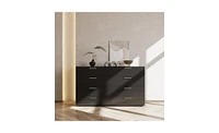 Slickblue 8-Drawer Double Dresser for Bedroom, Wide Storage Cabinet for Living Room & Entryway