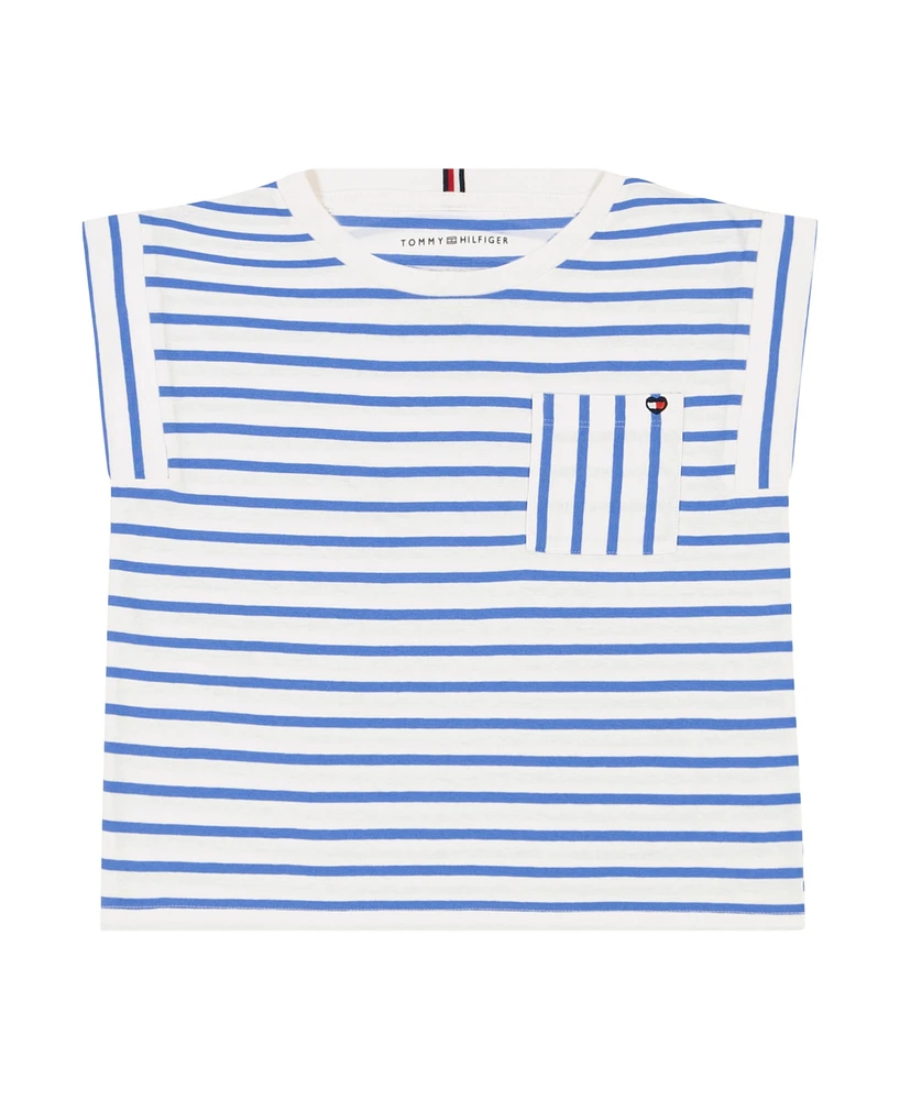 Tommy Hilfiger Big Girls Crewneck Breton T-shirt